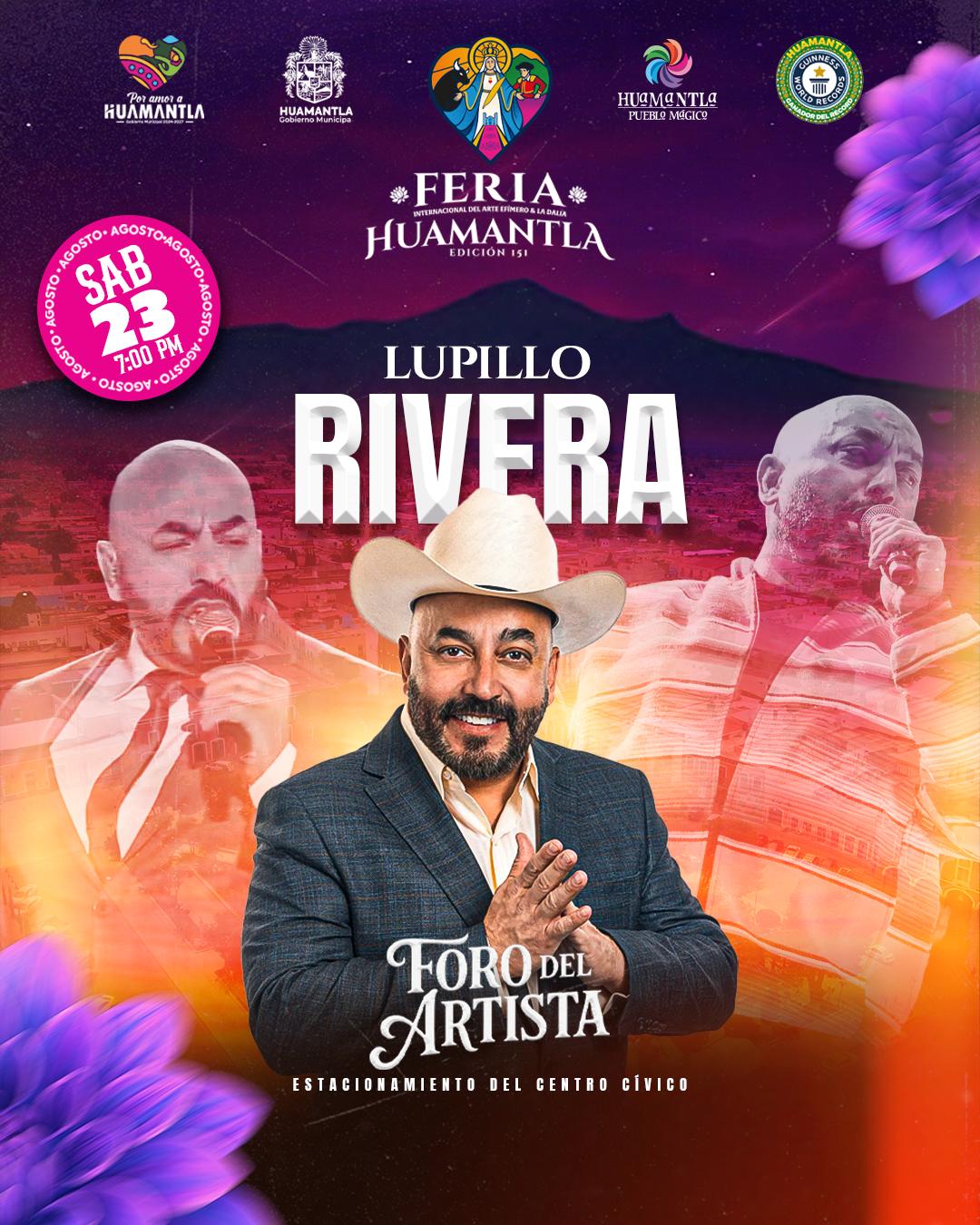Huamantla vivirá una noche inolvidable con Lupillo Rivera y La Trakalosa de Monterrey
